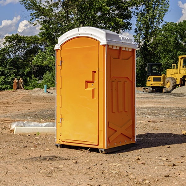 how often are the portable restrooms cleaned and serviced during a rental period in Pennington